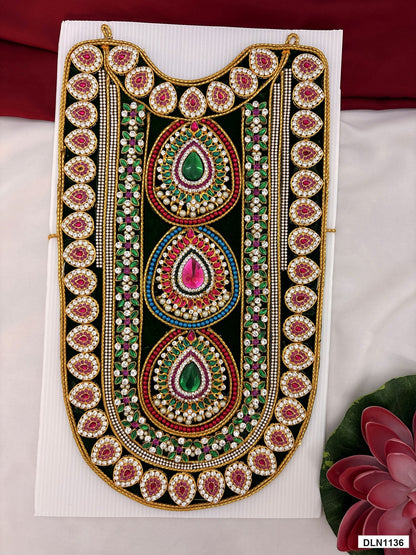 deity chest long haram full product view with gold plating for idol alankaram