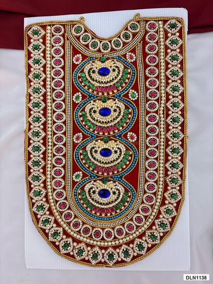 deity chest long haram full product view with gold plating for idol alankaram