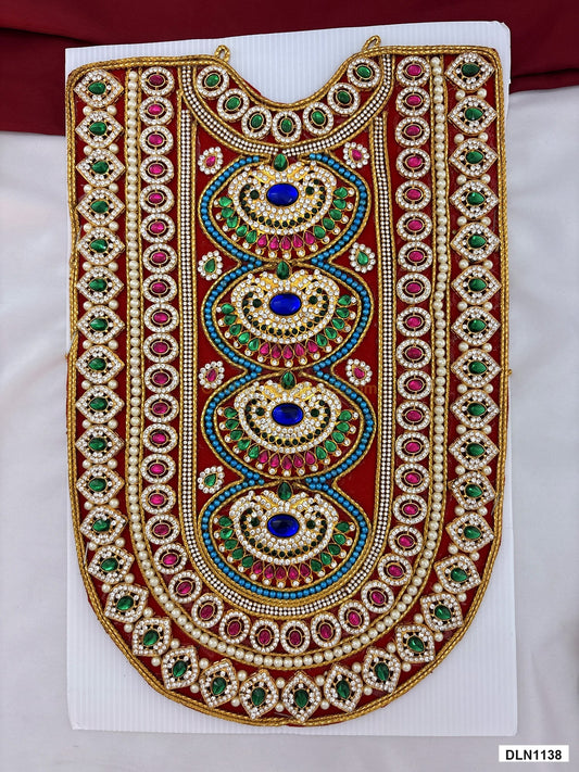 deity chest long haram full product view with gold plating for idol alankaram