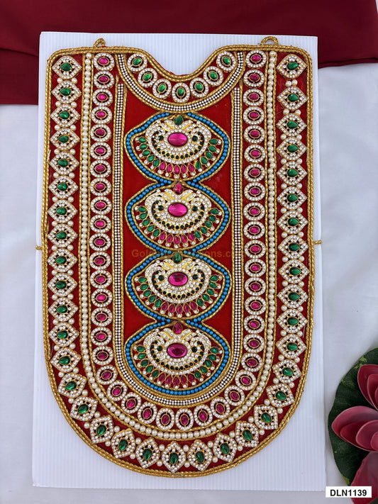 deity chest long haram full product view with gold plating for idol alankaram