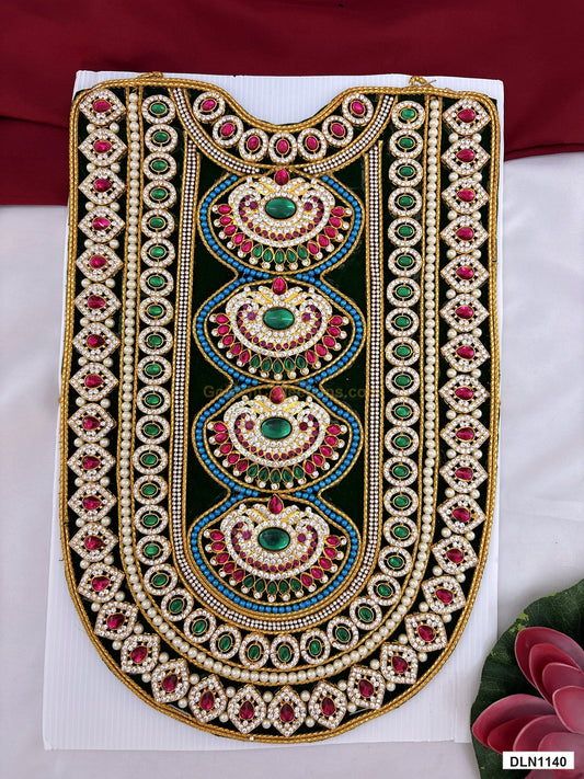 deity chest long haram full product view with gold plating for idol alankaram