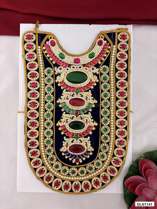 deity chest long haram full product view with gold plating for idol alankaram