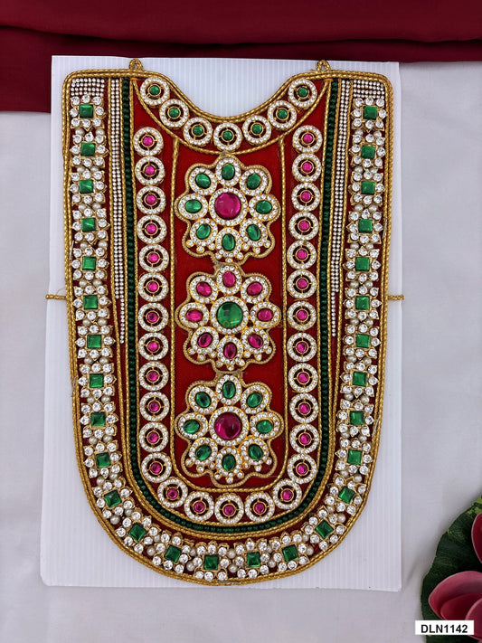 deity chest long haram full product view with gold plating for idol alankaram