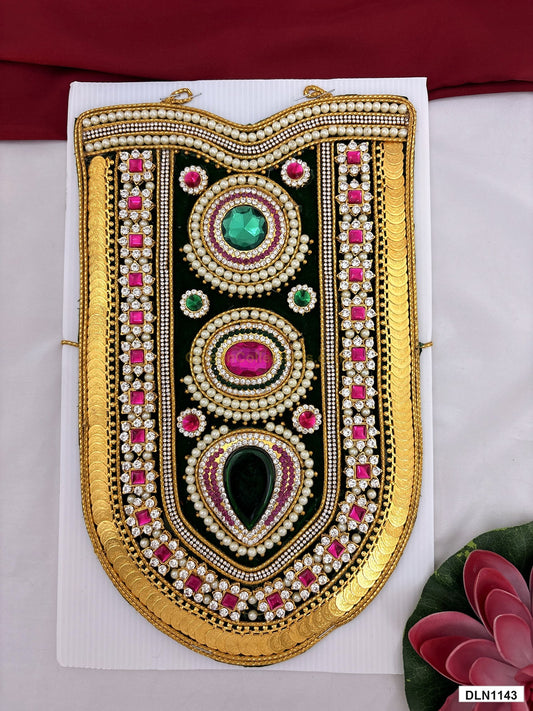 deity chest long haram full product view with gold plating for idol alankaram