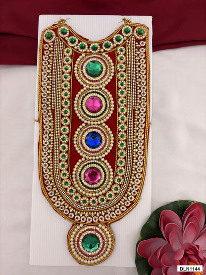 deity chest long haram full product view with gold plating for idol alankaram