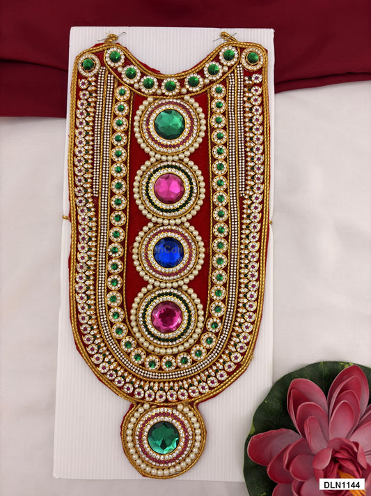 deity chest long haram full product view with gold plating for idol alankaram