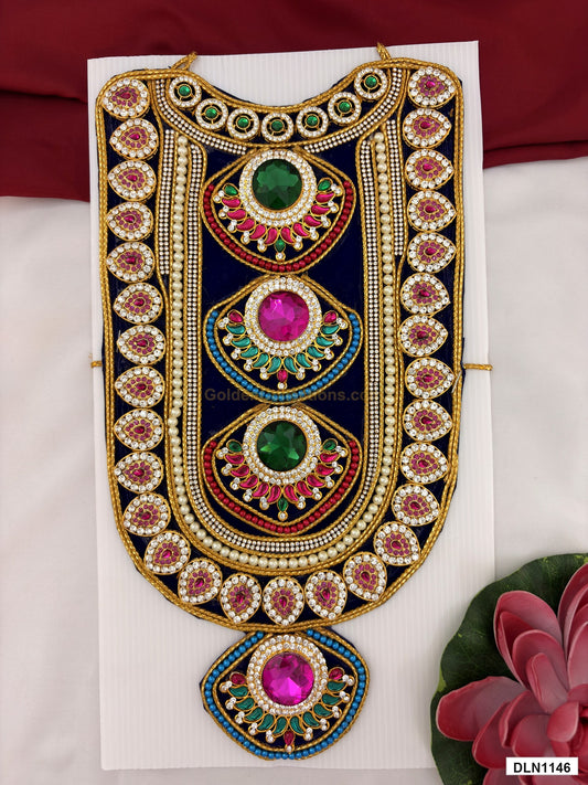 deity chest long haram full product view with gold plating for idol alankaram