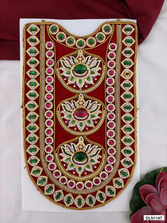 deity chest long haram full product view with gold plating for idol alankaram