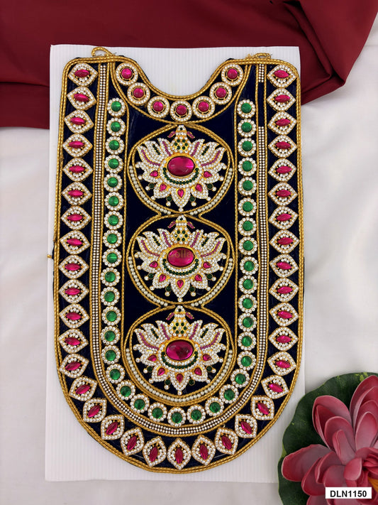 deity chest long haram full product view with gold plating for idol alankaram