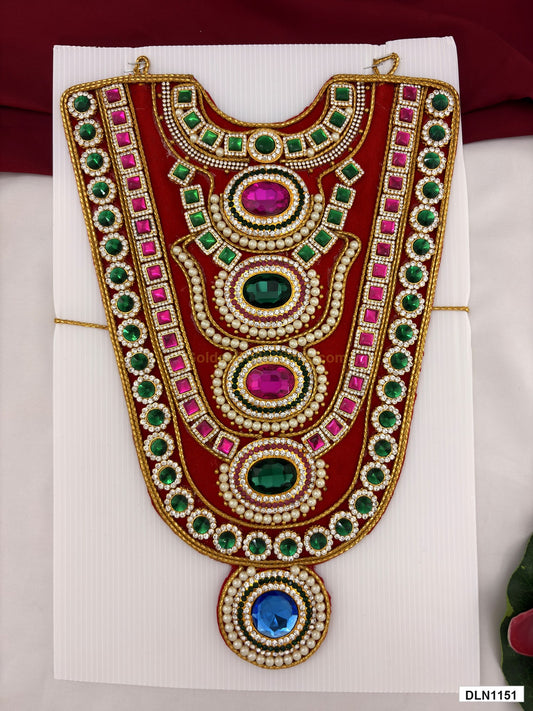 deity chest long haram full product view with gold plating for idol alankaram