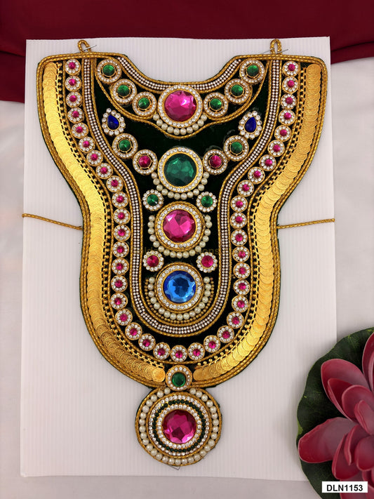 deity chest long haram full product view with gold plating for idol alankaram