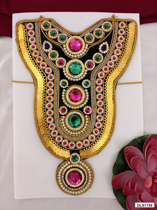 deity chest long haram full product view with gold plating for idol alankaram