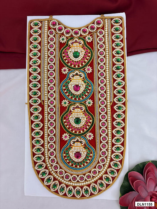 deity chest long haram full product view with gold plating for idol alankaram