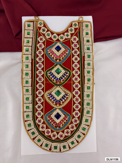deity chest long haram full product view with gold plating for idol alankaram