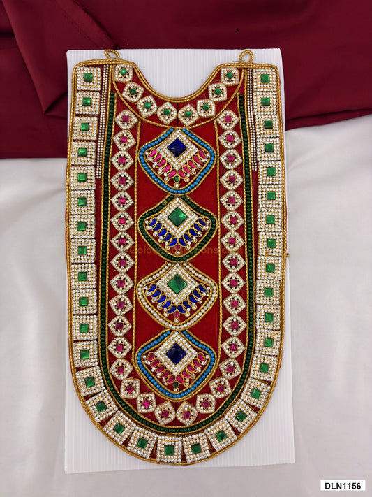 deity chest long haram full product view with gold plating for idol alankaram