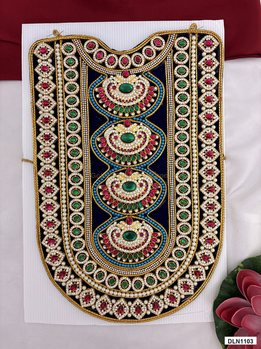 deity chest long haram full product view with gold plating for idol alankaram