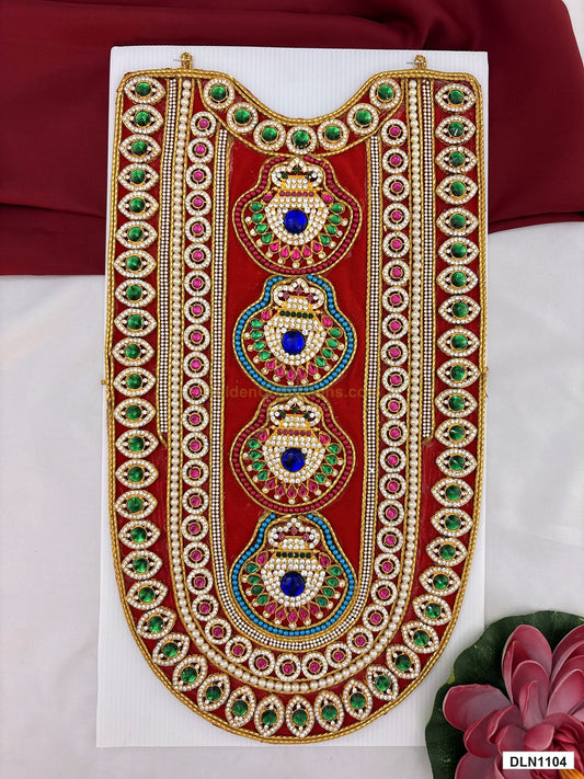 deity chest long haram full product view with gold plating for idol alankaram