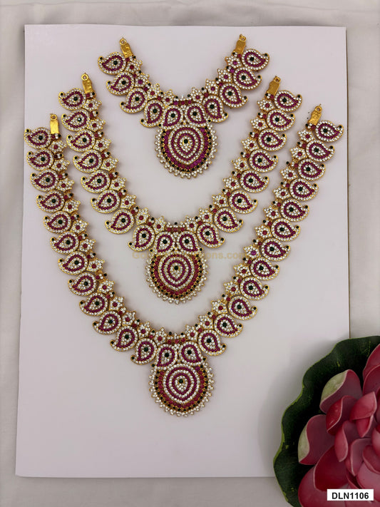 deity chest long haram full product view with gold plating for idol alankaram