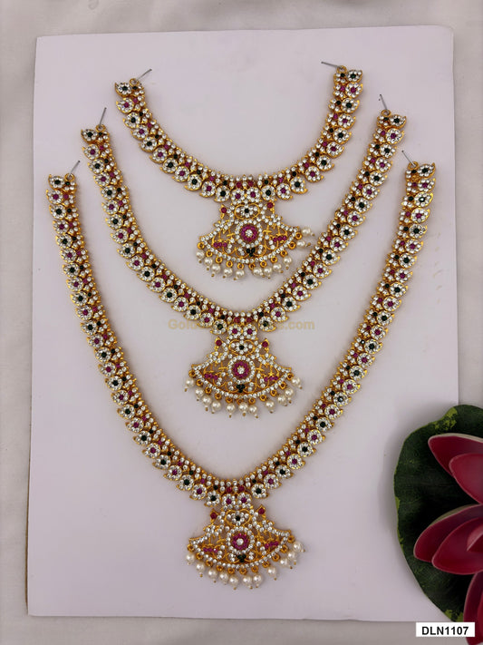 deity chest long haram full product view with gold plating for idol alankaram
