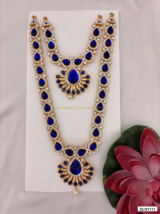 deity chest long haram full product view with gold plating for idol alankaram