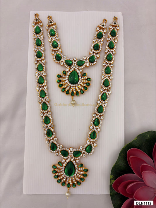 deity chest long haram full product view with gold plating for idol alankaram