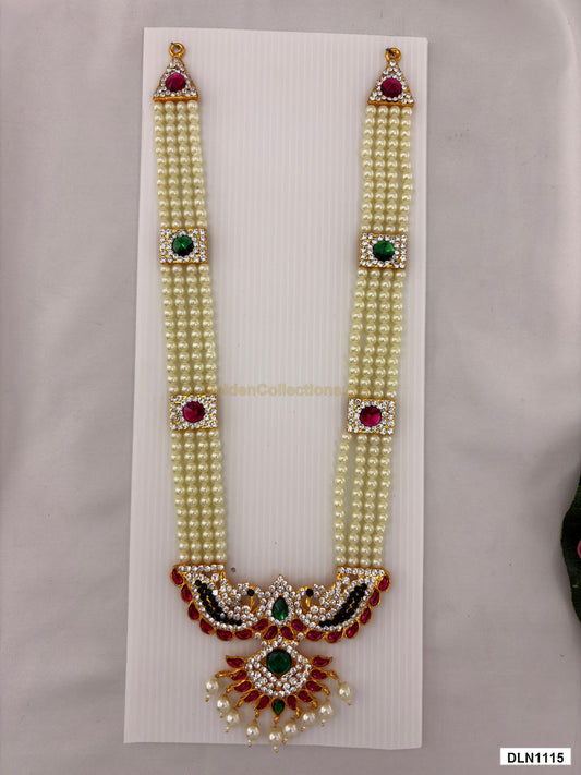 deity chest long haram full product view with gold plating for idol alankaram