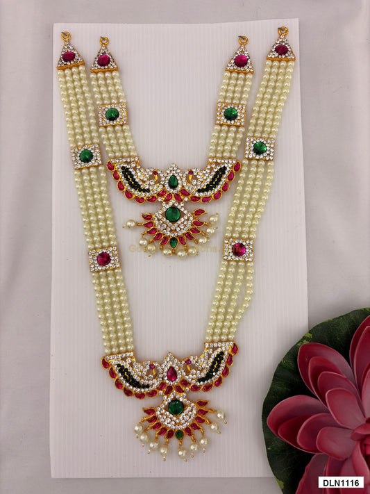 deity chest long haram full product view with gold plating for idol alankaram