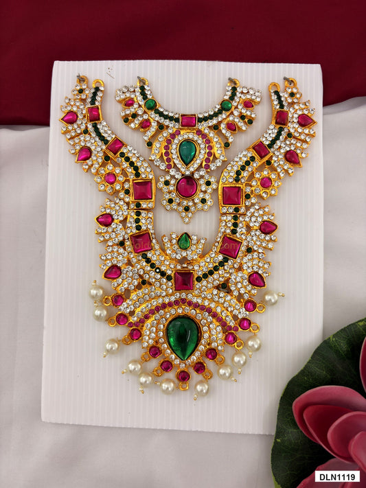 deity chest long haram full product view with gold plating for idol alankaram