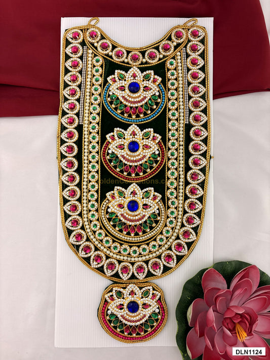 deity chest long haram full product view with gold plating for idol alankaram