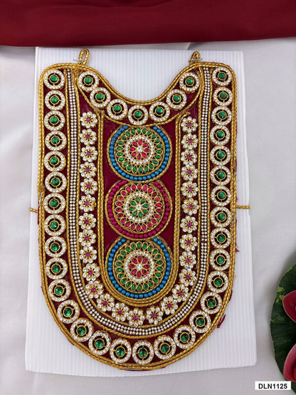 deity chest long haram full product view with gold plating for idol alankaram