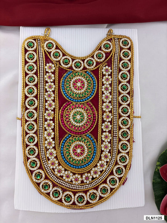 deity chest long haram full product view with gold plating for idol alankaram