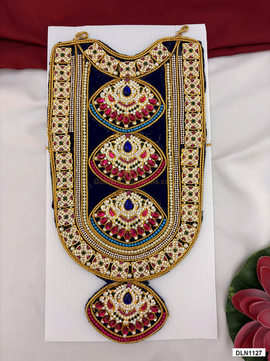 deity chest long haram full product view with gold plating for idol alankaram