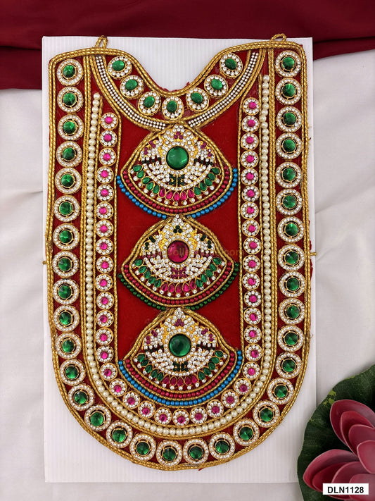 deity chest long haram full product view with gold plating for idol alankaram
