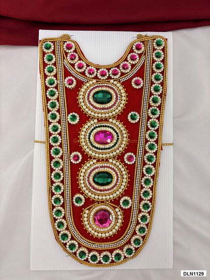 deity chest long haram full product view with gold plating for idol alankaram