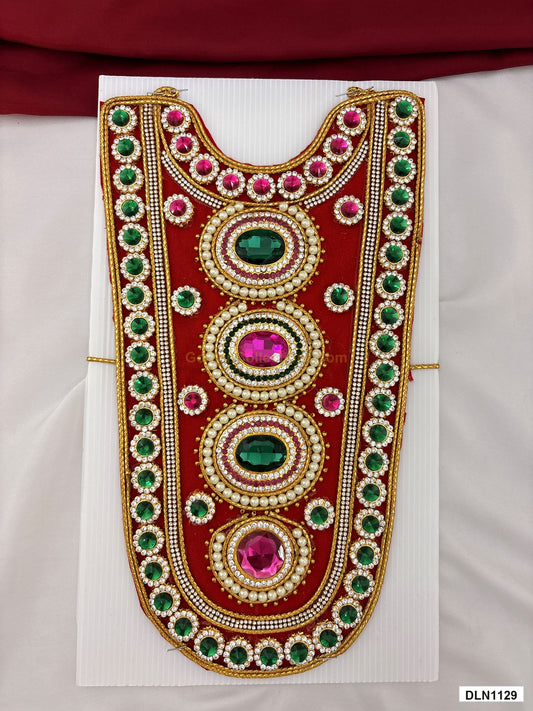 deity chest long haram full product view with gold plating for idol alankaram
