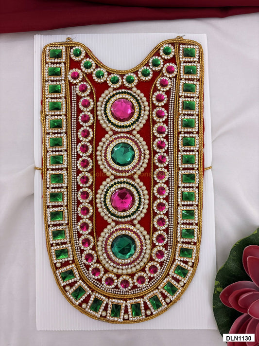 deity chest long haram full product view with gold plating for idol alankaram