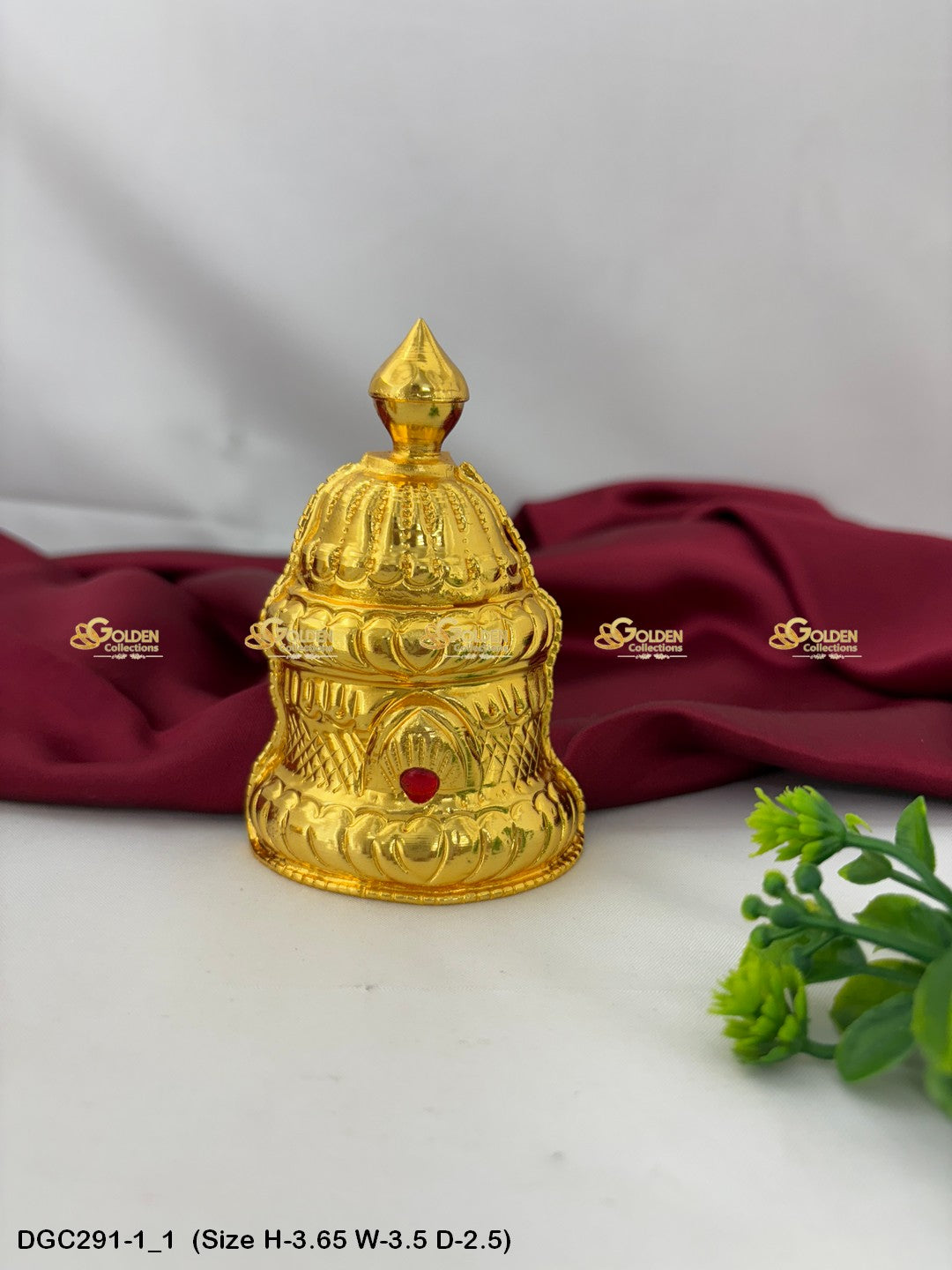Deity Half Round Gold Plated Crown DGC291 deity crown image 6