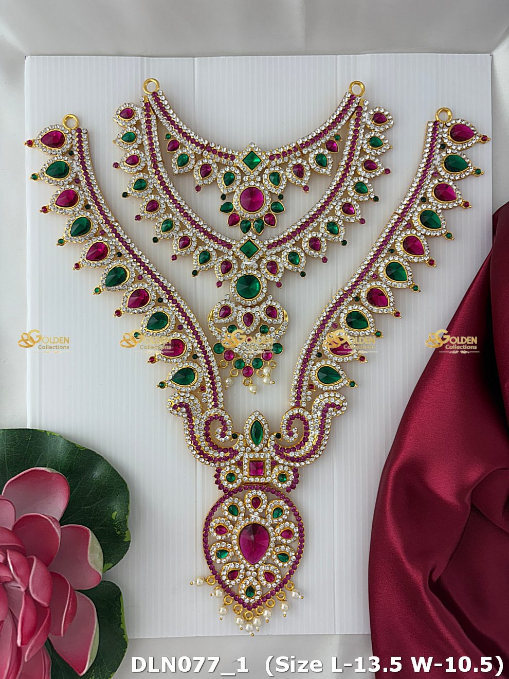 Deity Jewellery Set For Goddess Idol Shop Now Dln 077_1