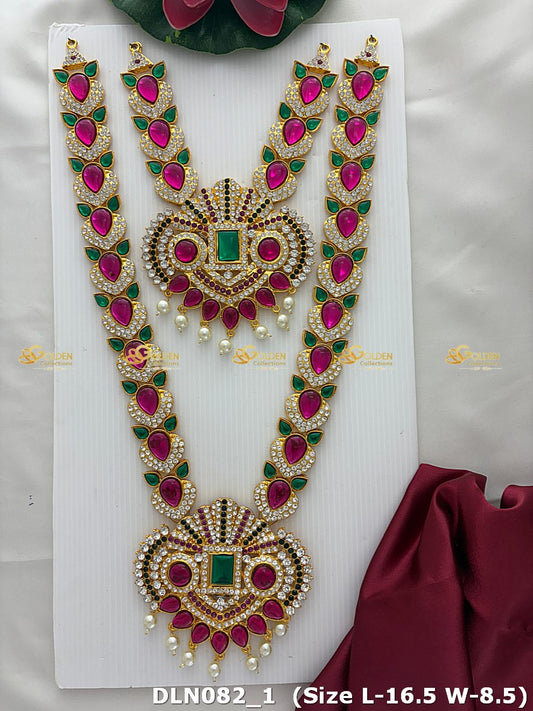 Varalakshmi 2 Step Long Haram DLN082 deity long haram image 1