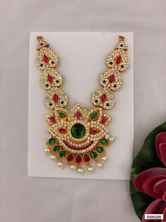 deity short haram full product view with gold plating for idol alankaram