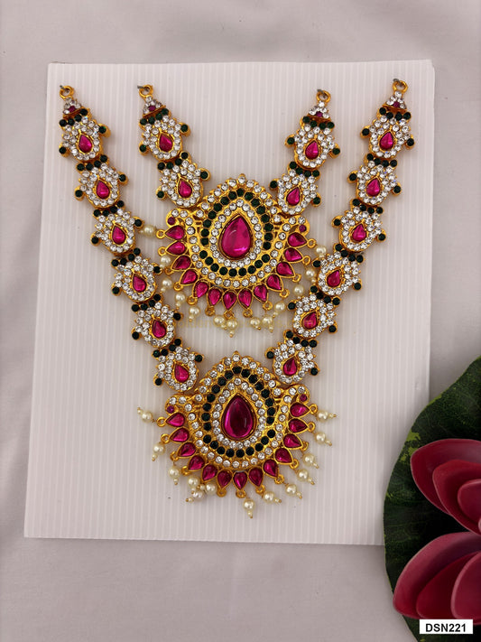 deity short haram full product view with gold plating for idol alankaram