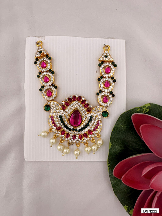 deity short haram full product view with gold plating for idol alankaram