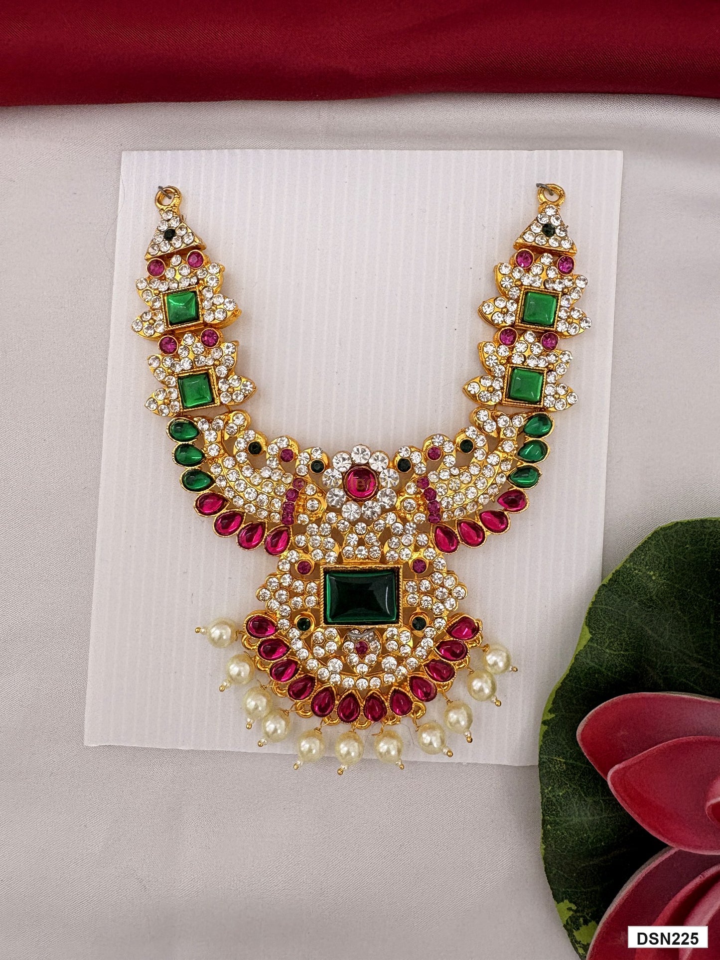 deity short haram full product view with gold plating for idol alankaram