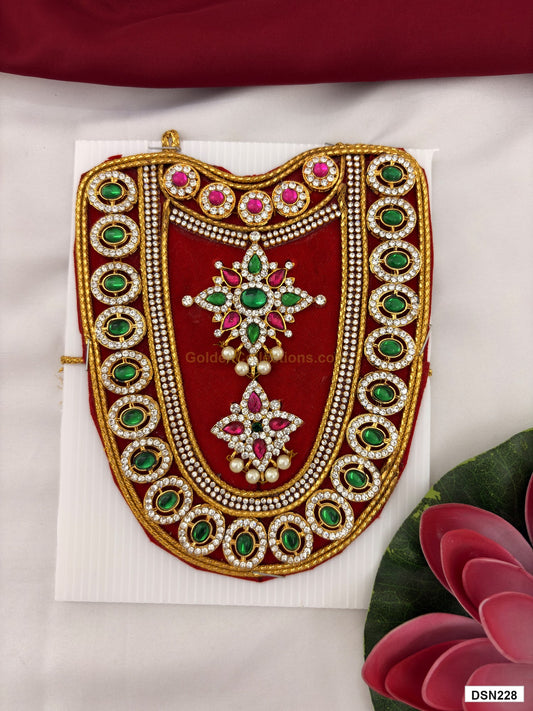 deity short haram full product view with gold plating for idol alankaram