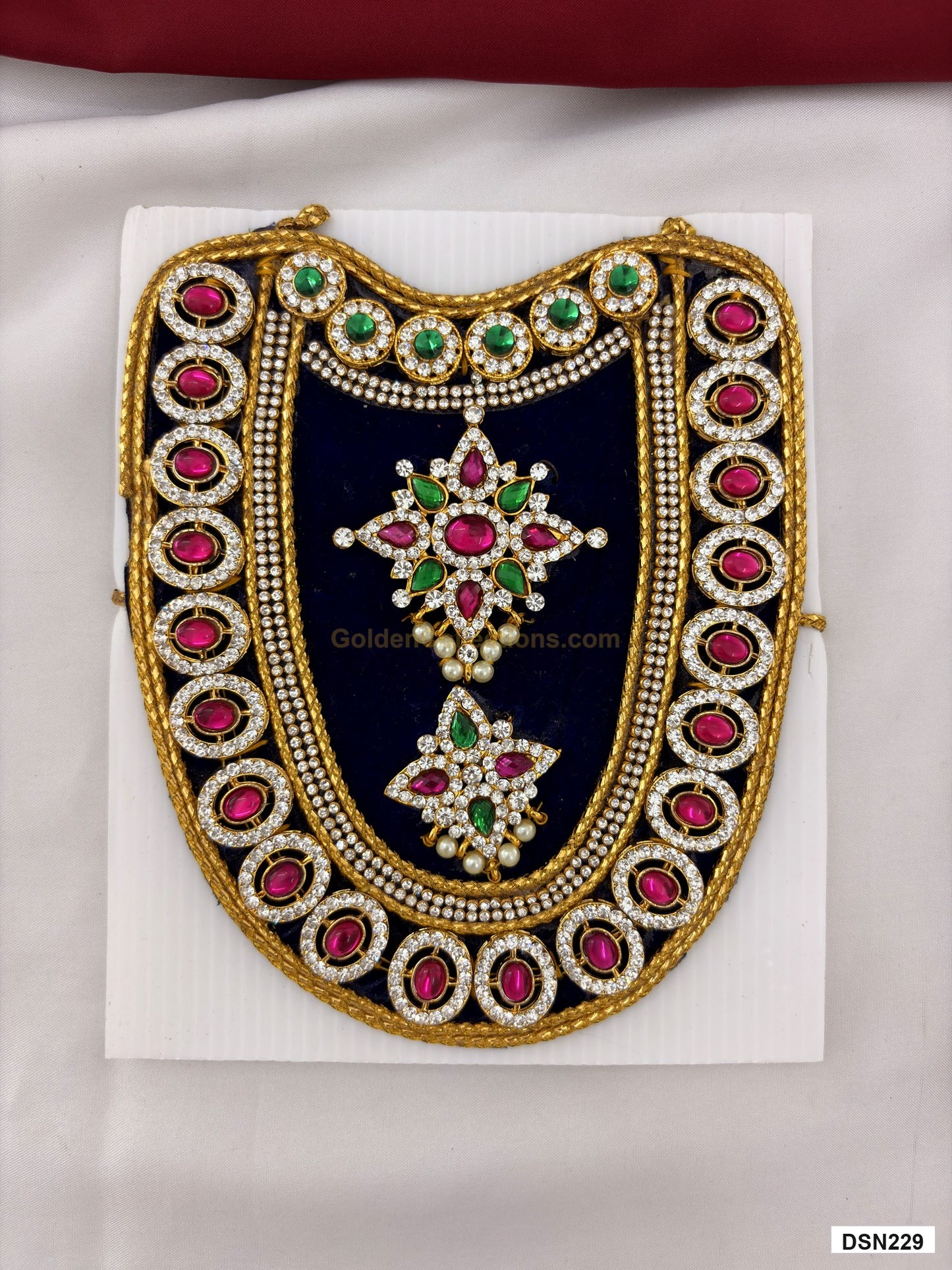 deity short haram full product view with gold plating for idol alankaram