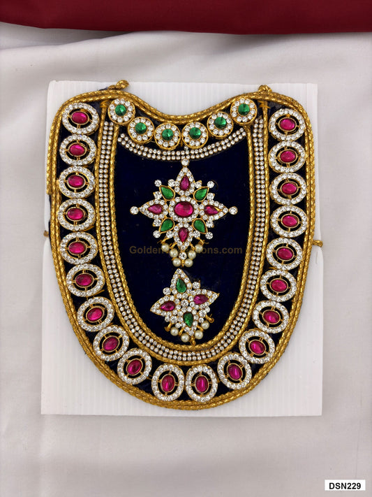 deity short haram full product view with gold plating for idol alankaram