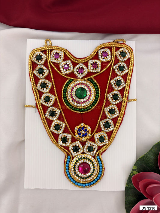 deity short haram full product view with gold plating for idol alankaram