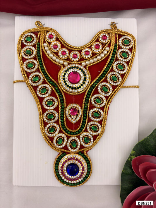 deity short haram full product view with gold plating for idol alankaram