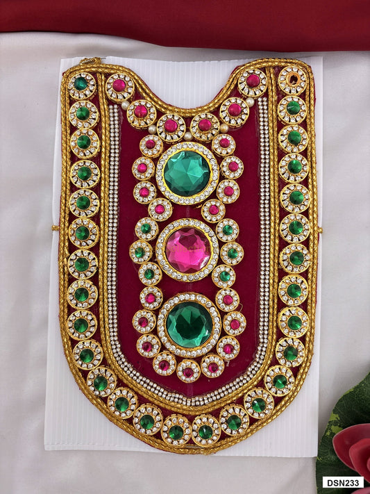 deity short haram full product view with gold plating for idol alankaram
