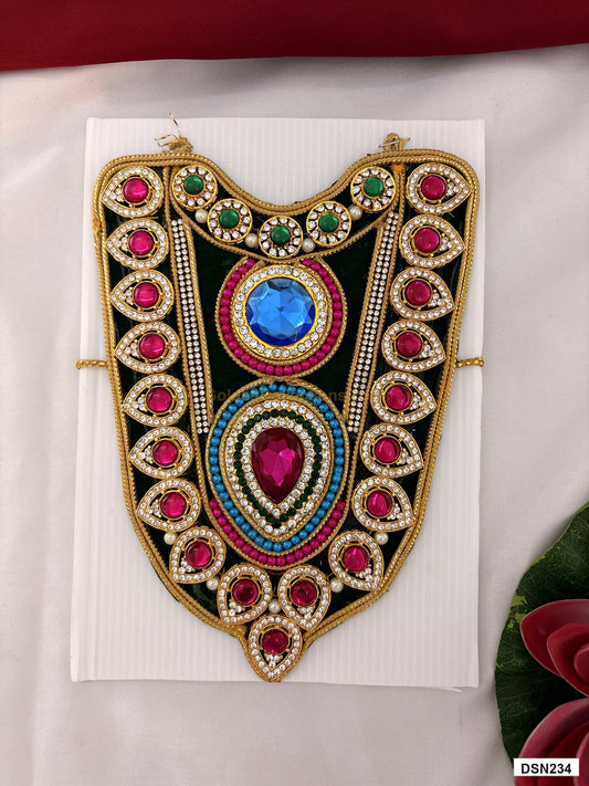 deity short haram full product view with gold plating for idol alankaram